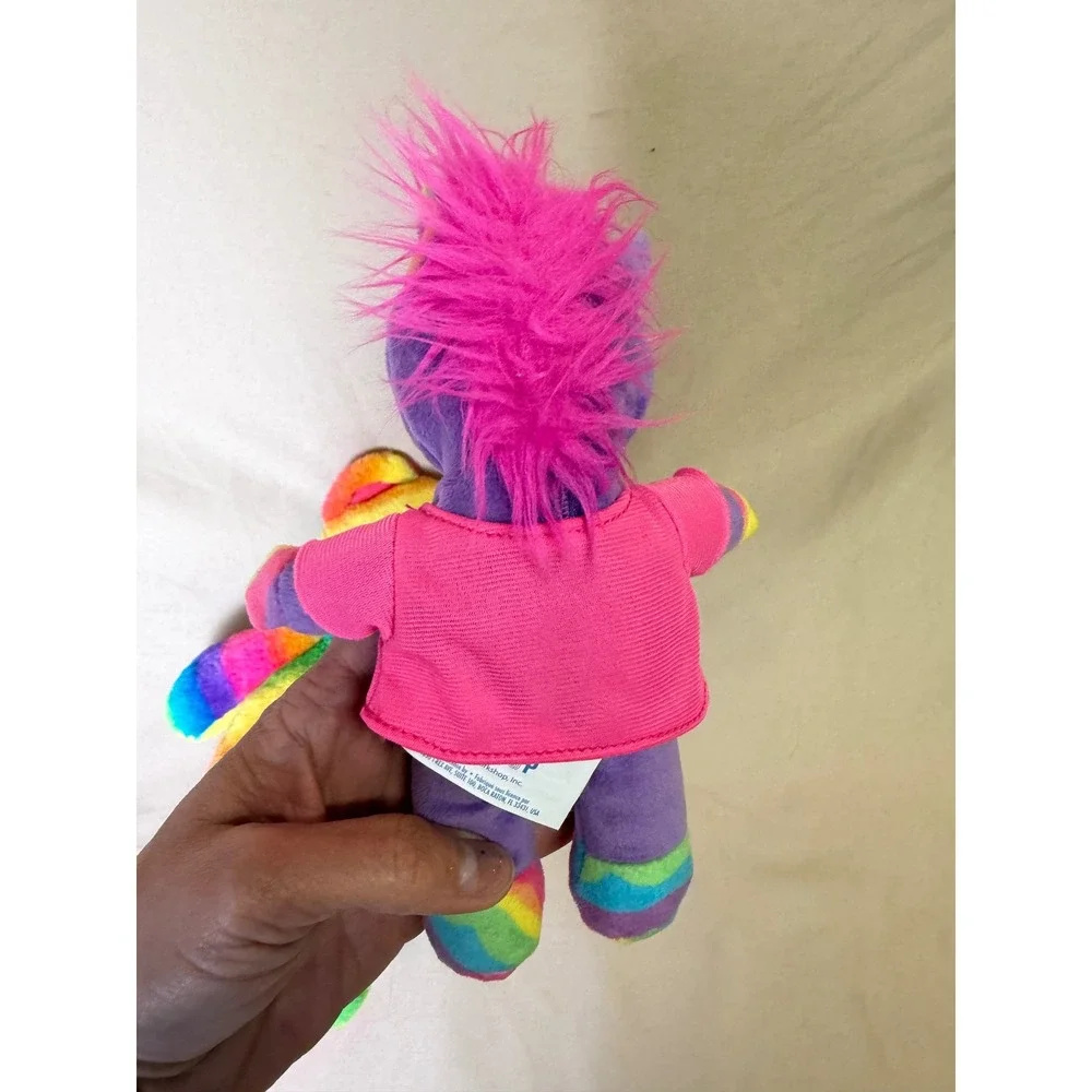 Build-A-Bear Workshop Rainbow Striped Bear and Purple Unicorn Plush Toy Set